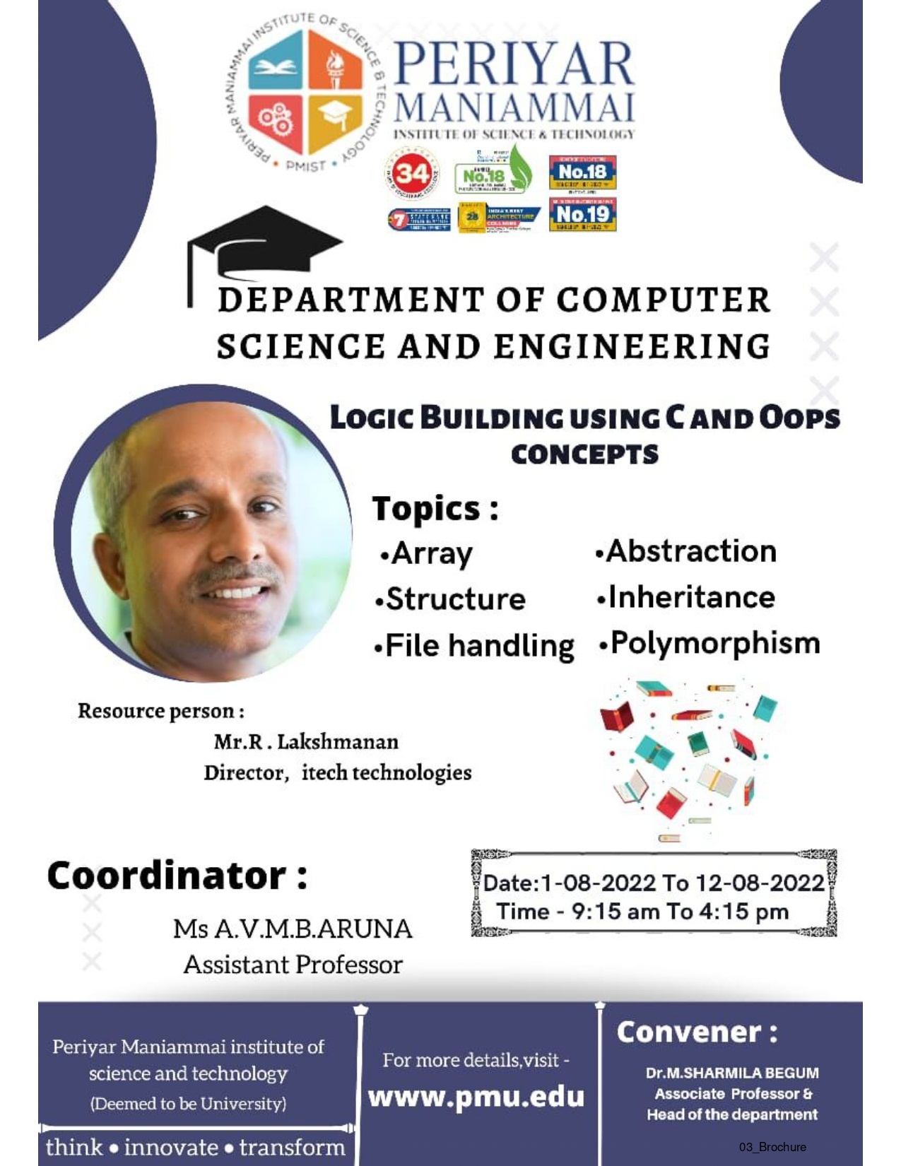 Department of Computer Science & Engineering | PMIST